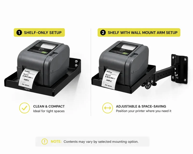 Edelstahl-Armhalterung für Brother Etikettendrucker