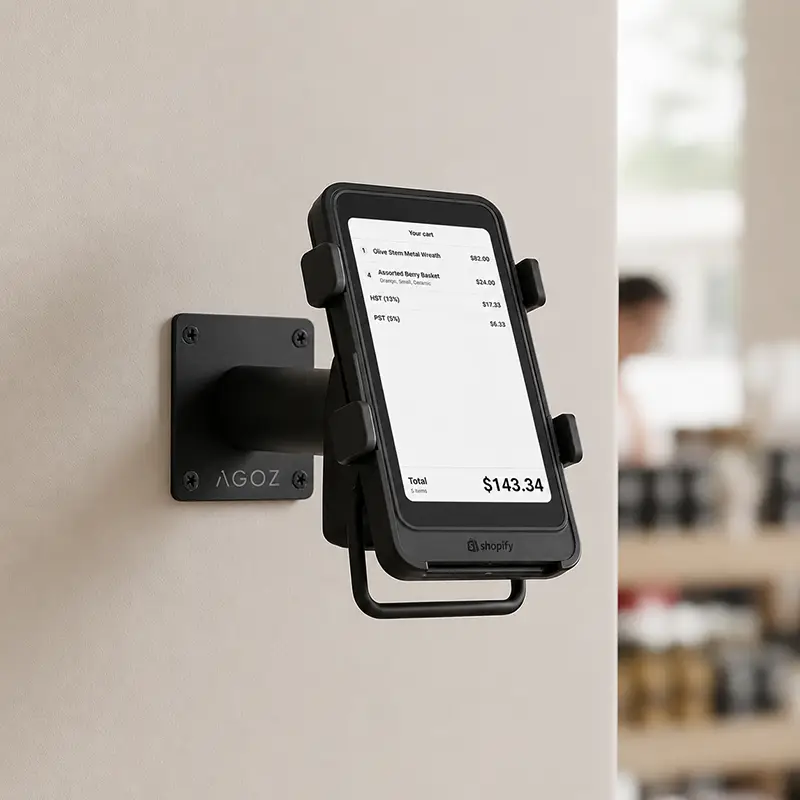 Wandhalterung aus Metall mit Schwenkfunktion für Shopify POS-Terminal