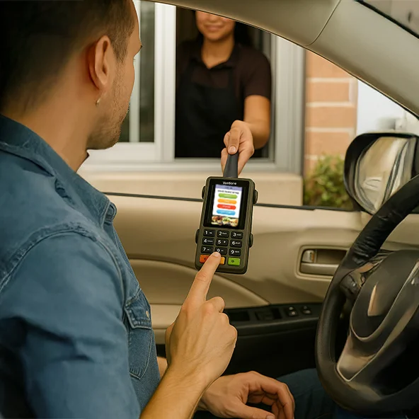Drive-Thru-Handhalterung für Shopify POS-Terminal