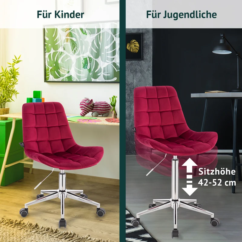 B-Ware MICKY Kinderschreibtischstuhl Weinrot