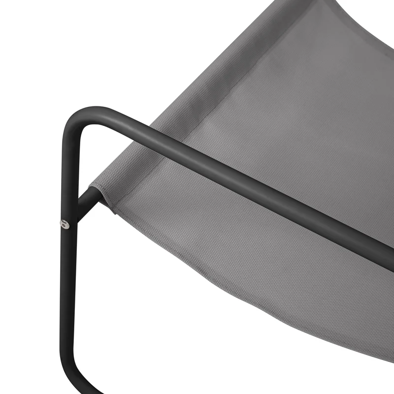 B-Ware SVEIO 2er Set Outdoor Sessel Dunkelgrau/Schwarz
