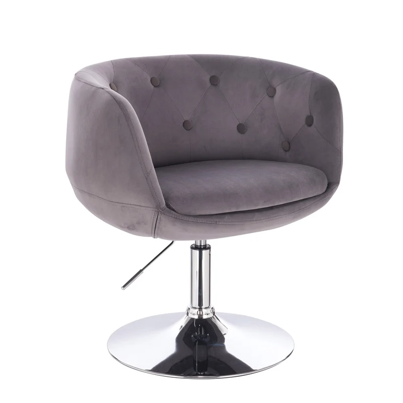 B-Ware PANAMA Lounge Sessel Samt Grau