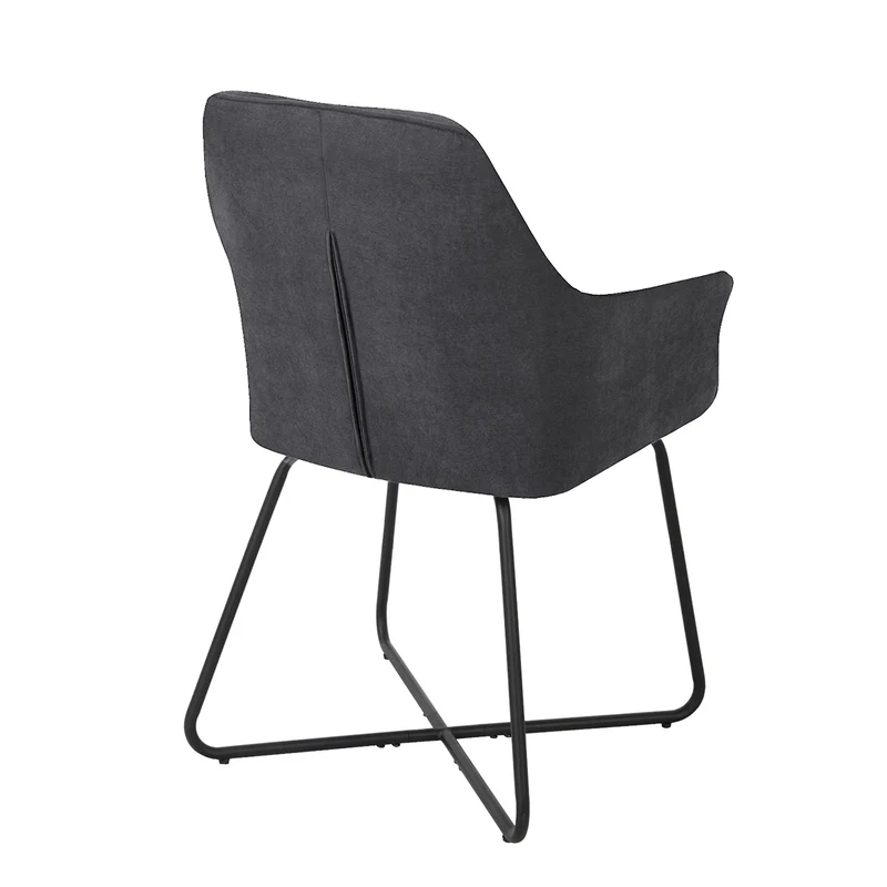 B-Ware JOSIE Dining 2er-Set Esszimmerstuhl Stoff Dunkelgrau