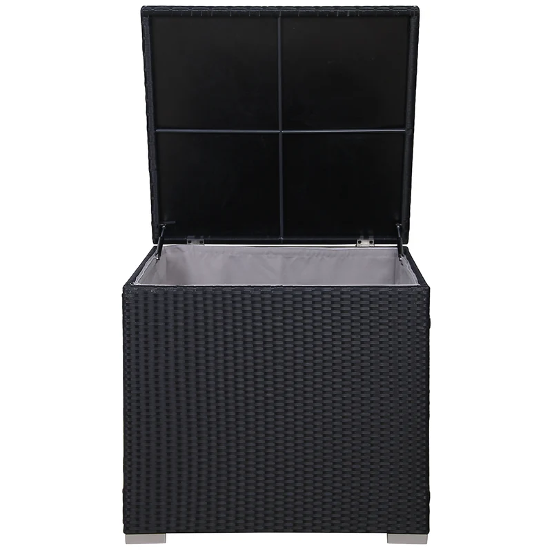 B-Ware Rattan Lugano/California Kissenbox Schwarz
