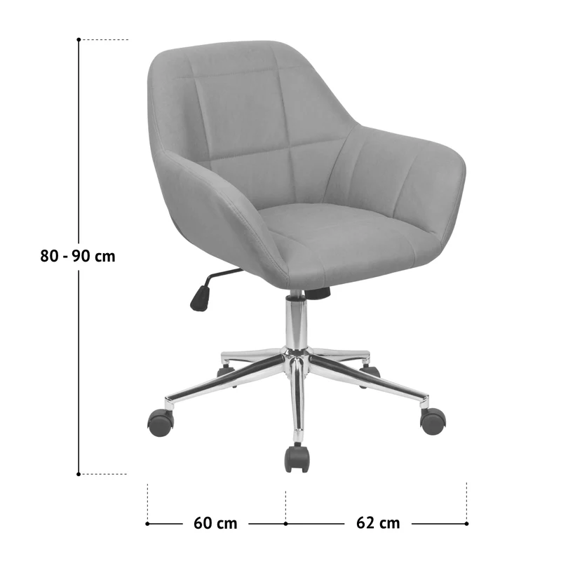 B-Ware LILY Schreibtischstuhl PU Grau