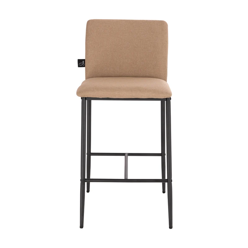 B-Ware 2er Set ERIK Barhocker mit Rückenlehne Beige