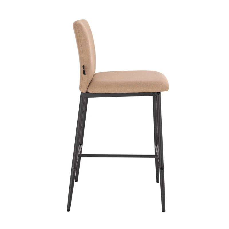 B-Ware 2er Set ERIK Barhocker mit Rückenlehne Beige