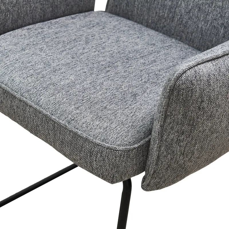 B-Ware ALBA 2er Set Esszimmerstühle Stoffbezug Grau