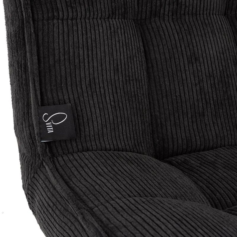 B-Ware HENRY Loungesessel Cord Schwarz