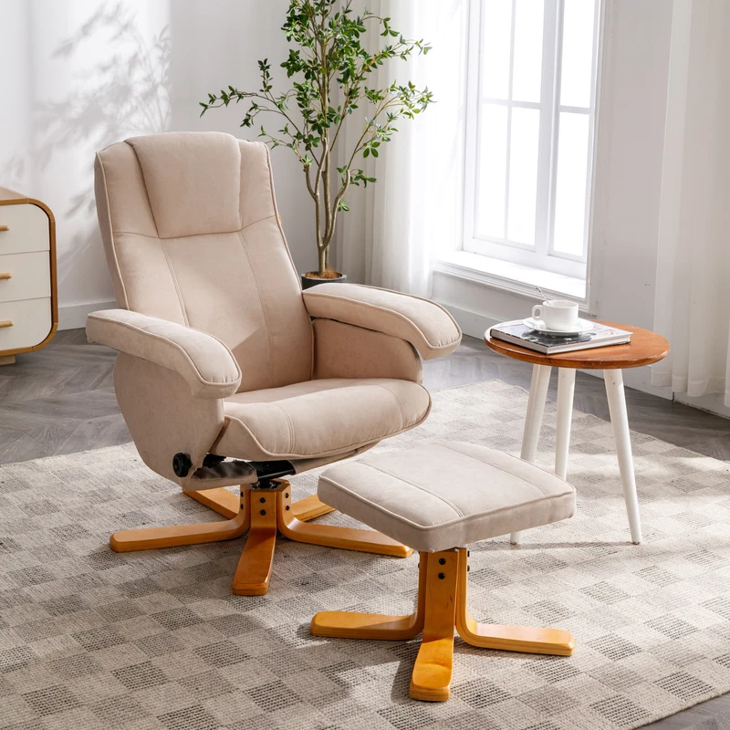 B-Ware CHARLES Relaxsessel Stoff Beige