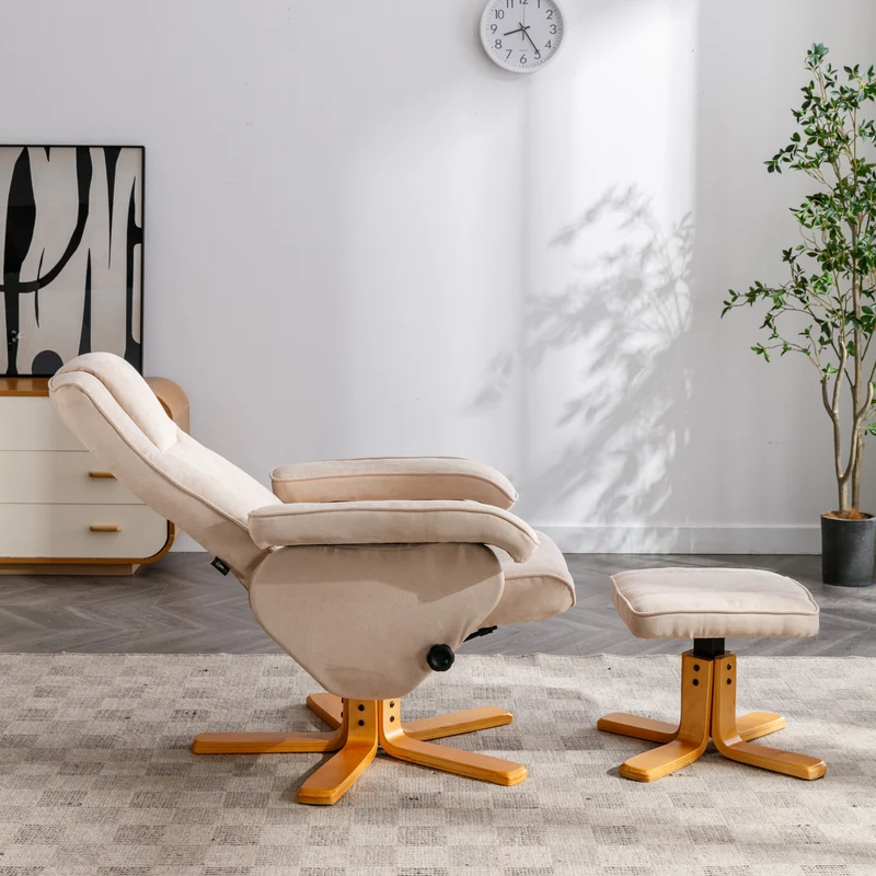 B-Ware CHARLES Relaxsessel Stoff Beige