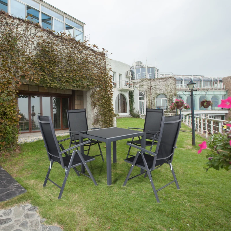 Gartentisch Aluminium/Glas