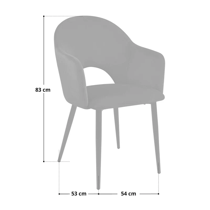 HAILEY 2er Set Esszimmerstühle