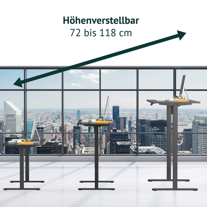 JIRI Schreibtischgestell höhenverstellbar Einzelmotor