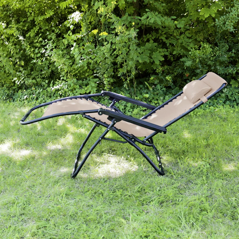 Gartenstuhl 2er Set mit Kopfkissen