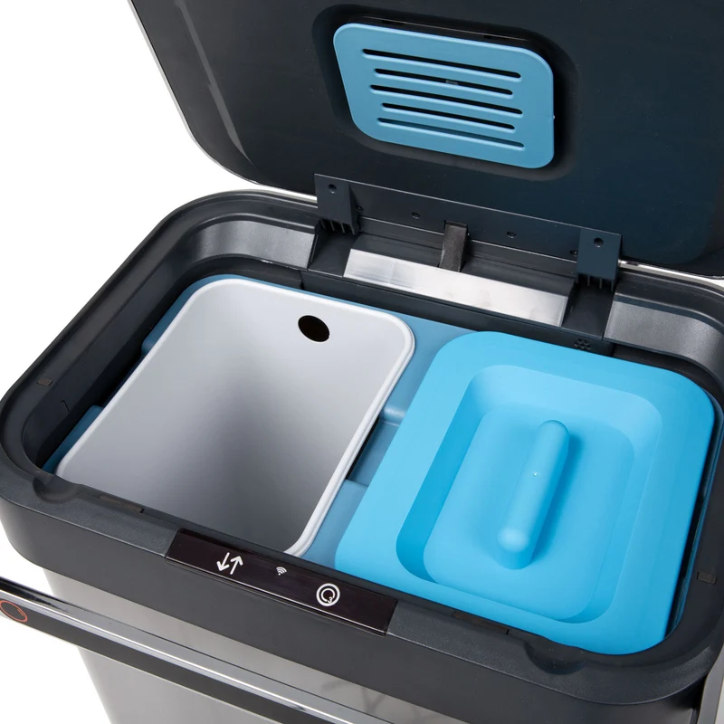 Sensor-Mülleimer 60L Selbstreinigungsfunktion und Aktivkohle-Filter