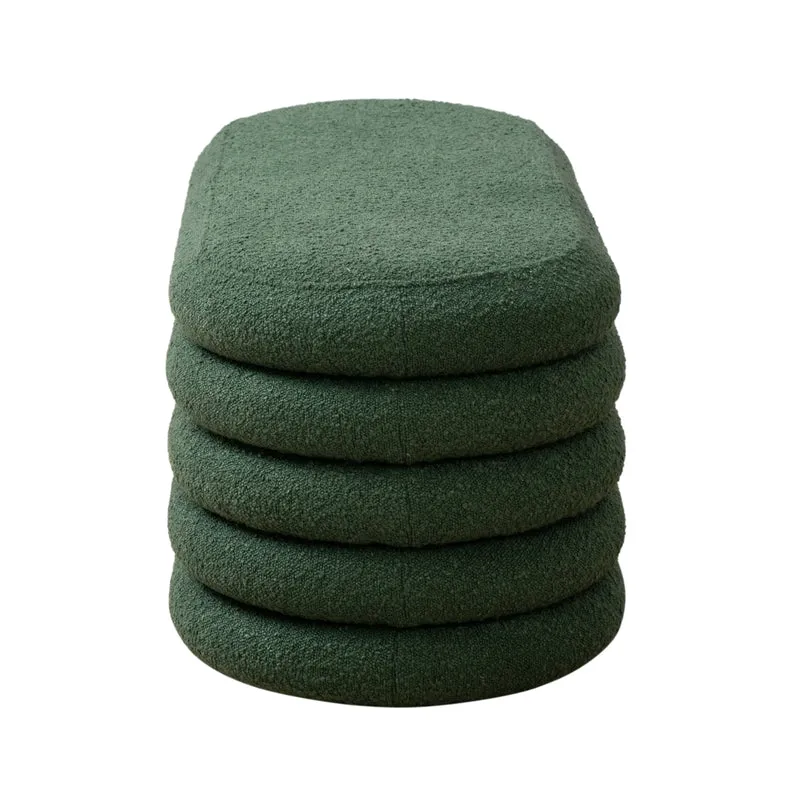 BLOSSOM XL Hocker mit Stauraum und Boucle-Bezug