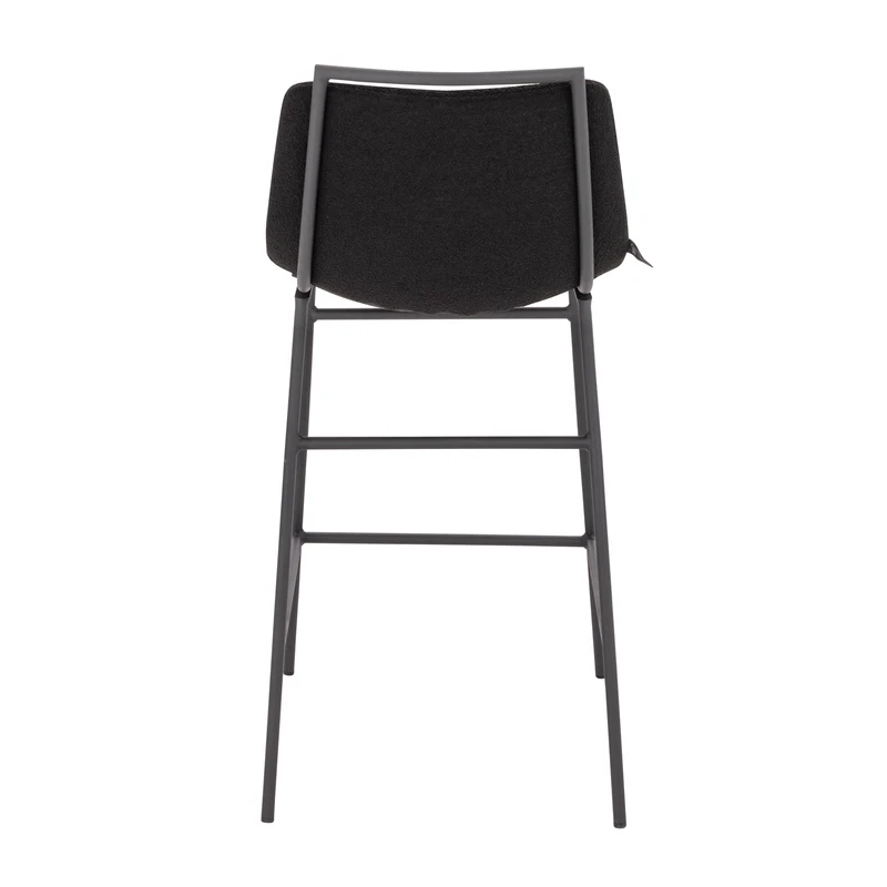 CAMILLE 2er Set Barhocker Boucle Schwarz