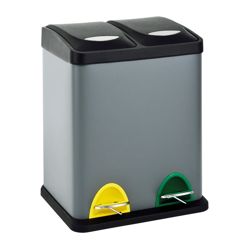 TC2X8 Mülleimer 16 Liter Grau (2x8L)