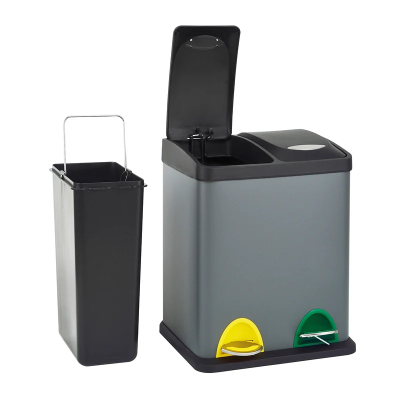 TC2X8 Mülleimer 16 Liter Grau (2x8L)