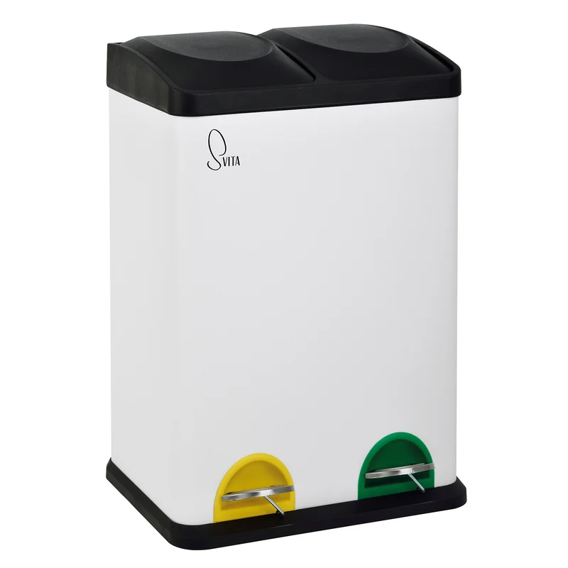 TC2X20 Mülleimer Weiß 40 Liter (2x20L)
