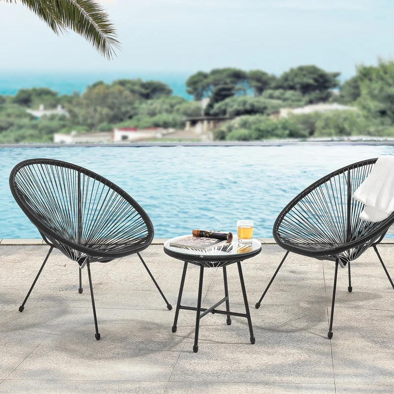 BALI Egg Chair Balkon Set