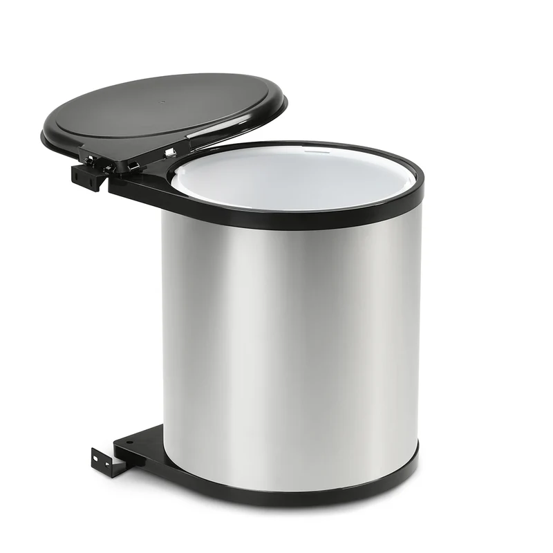 Einbaumülleimer Unterschrank 12L Rund Edelstahl