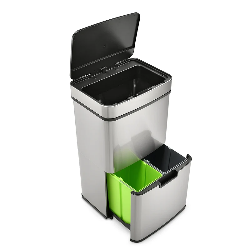 Sensor-Mülleimer 62L oder 72L Edelstahl Mülleimer mit Sensor Abfalleimer
