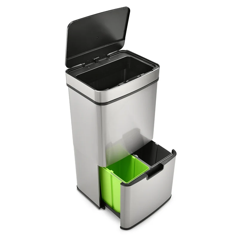Sensor-Mülleimer 62L oder 72L Edelstahl Mülleimer mit Sensor Abfalleimer