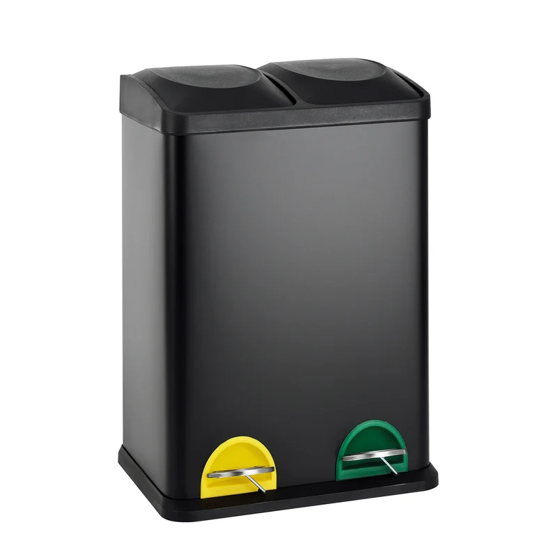 TC2X20 Mülleimer Schwarz 40 Liter (2x20L)