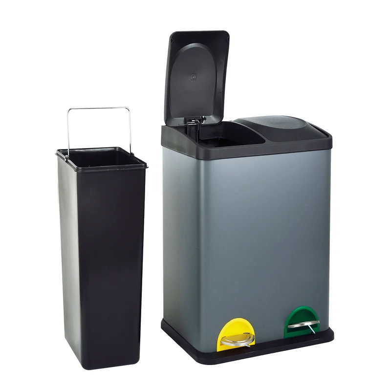 TC2X20 Mülleimer Grau 40 Liter (2x20L)