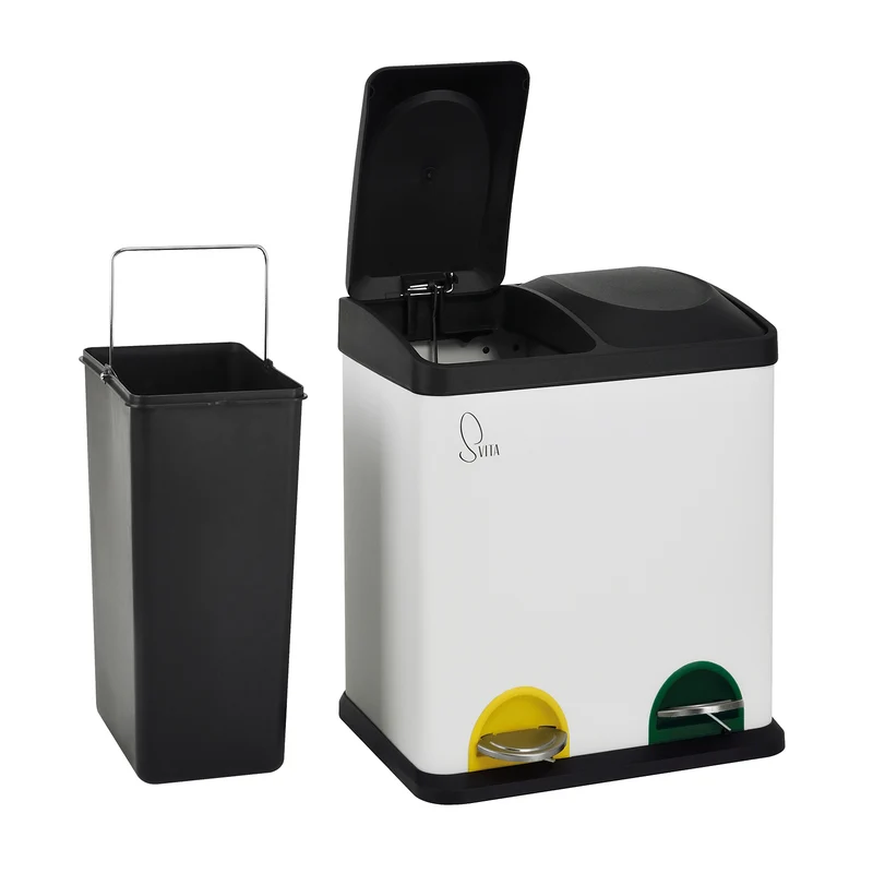 TC2X15 Mülleimer 30 Liter 2x15 Liter Weiß