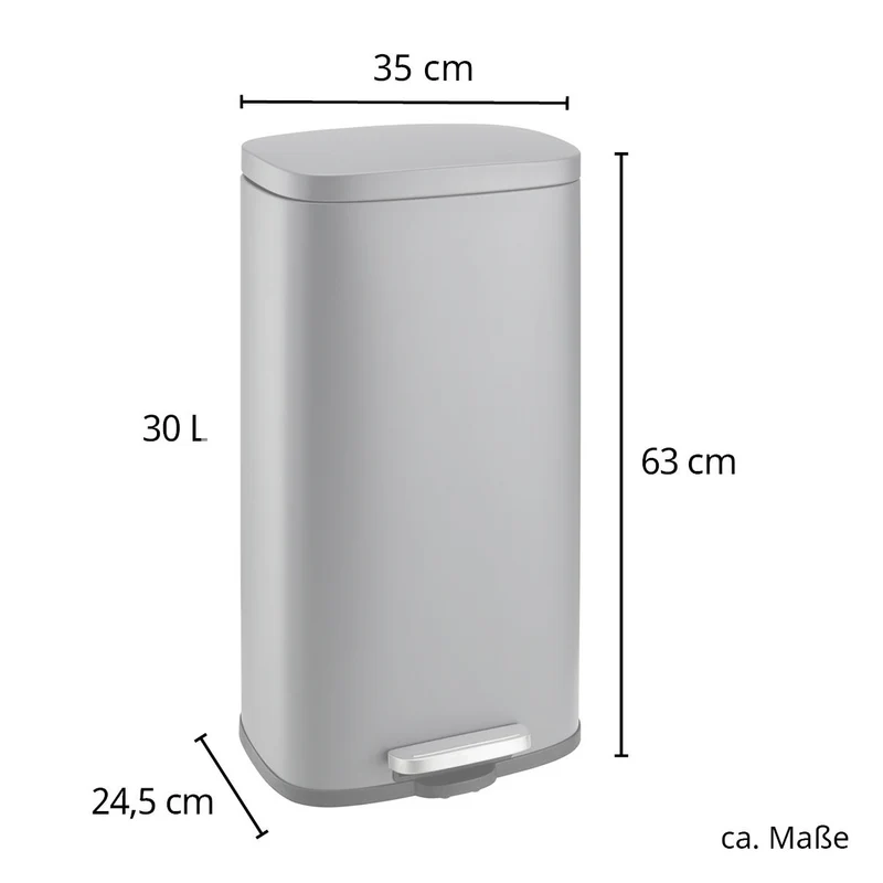 TQ30 Mülleimer 30 Liter Schwarz