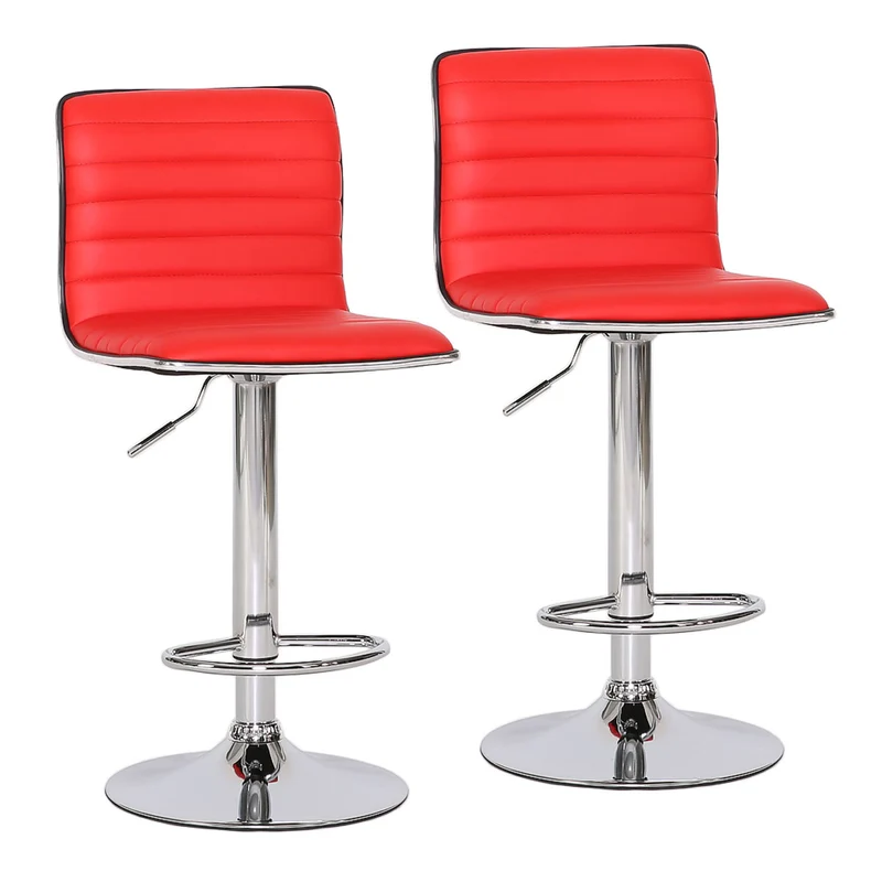 2er Set Barhocker Rot Clubsessel