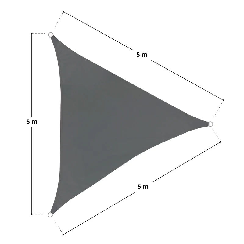 Sonnensegel Dreieck Dunkelgrau 5x5x5m