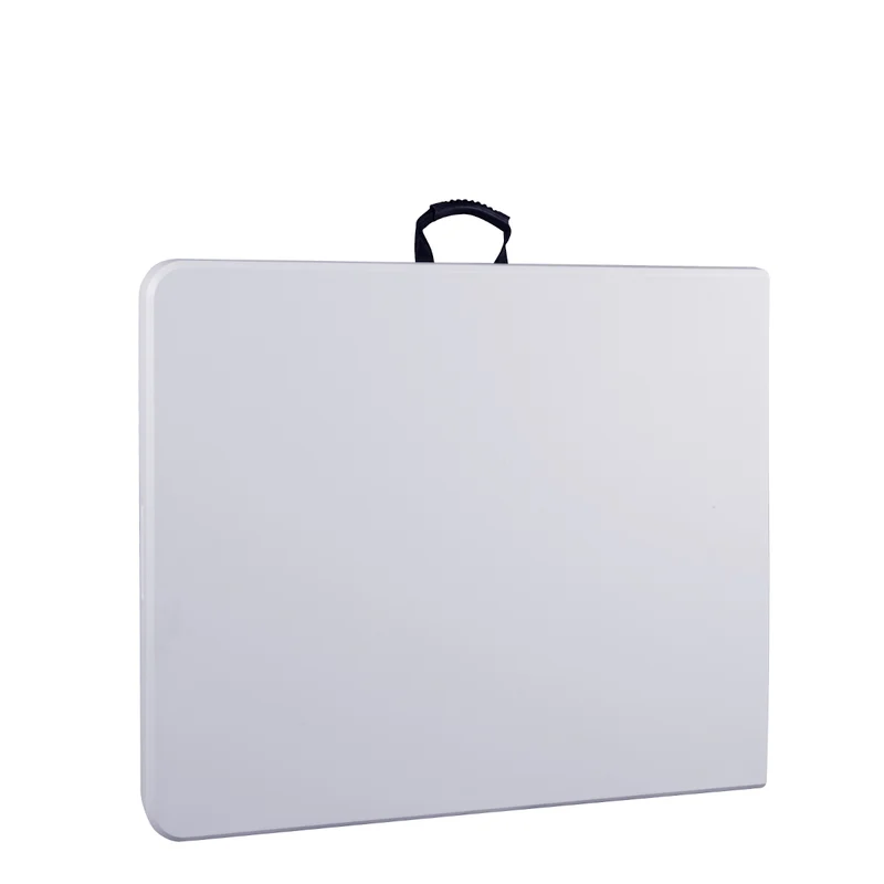 Set Buffettisch mit Klappbänken faltbar 180 cm Weiß (91558)