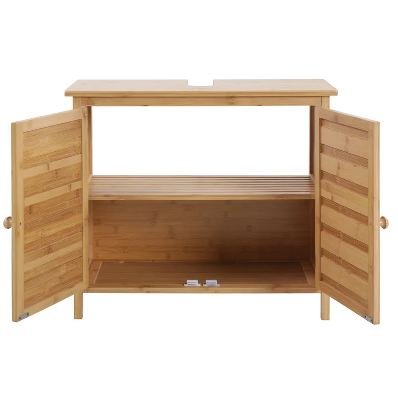 Waschbeckenunterschrank Natur Bambus
