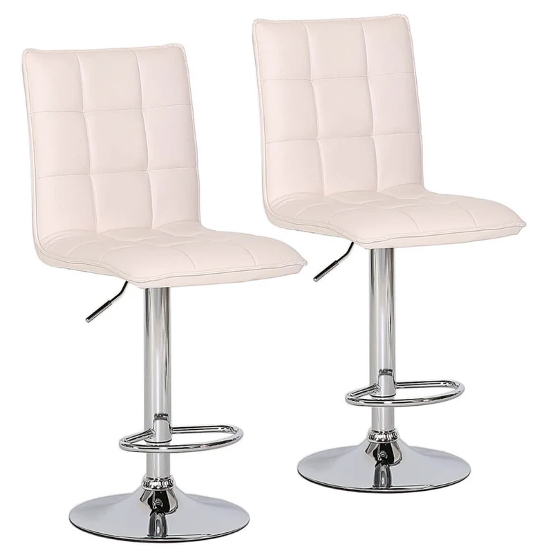 2er Set Barhocker gesteppt Kunstleder