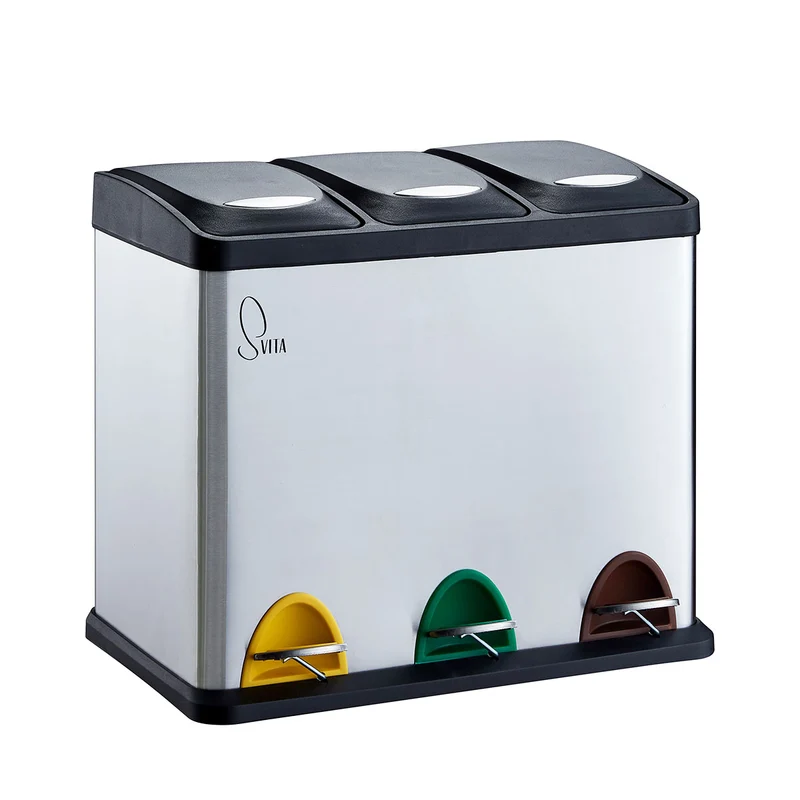 Mülleimer bunte Pedale