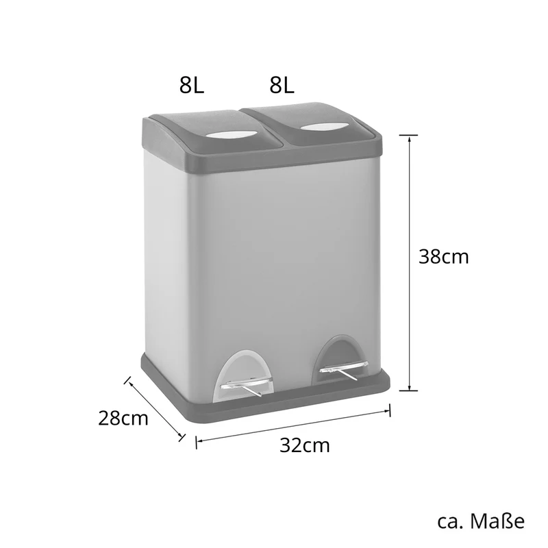 Mülleimer bunte Pedale