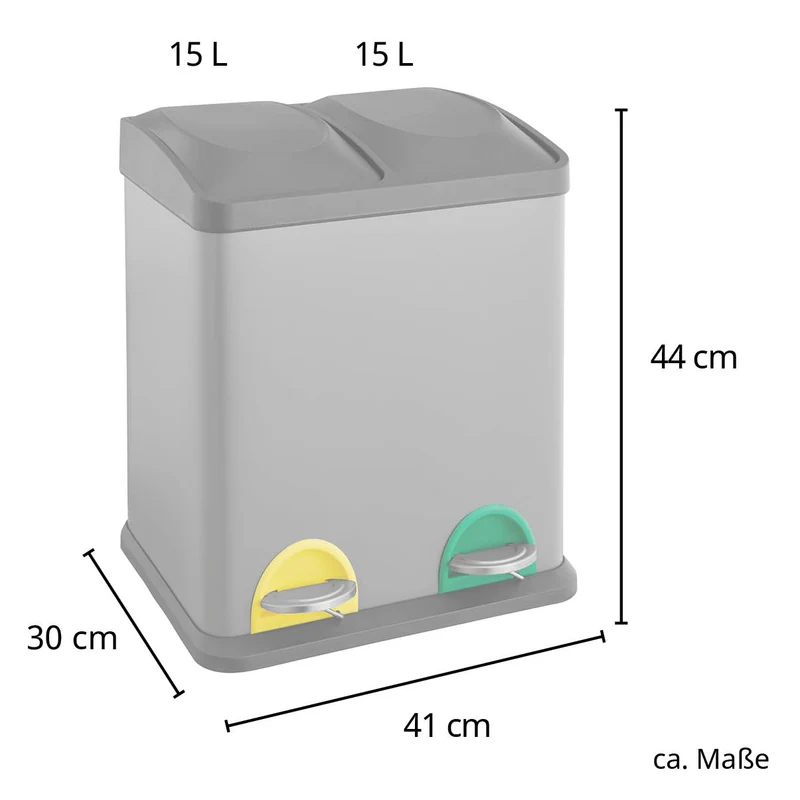 Mülleimer bunte Pedale