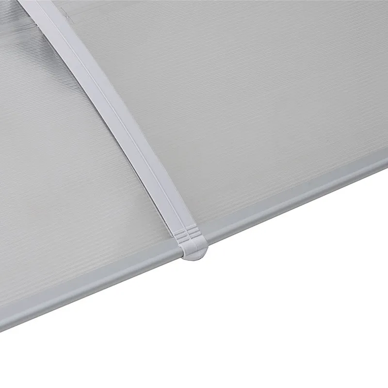 Vordach Überdachung transparent robust Haustürvorach Pultvordach grau weiß
