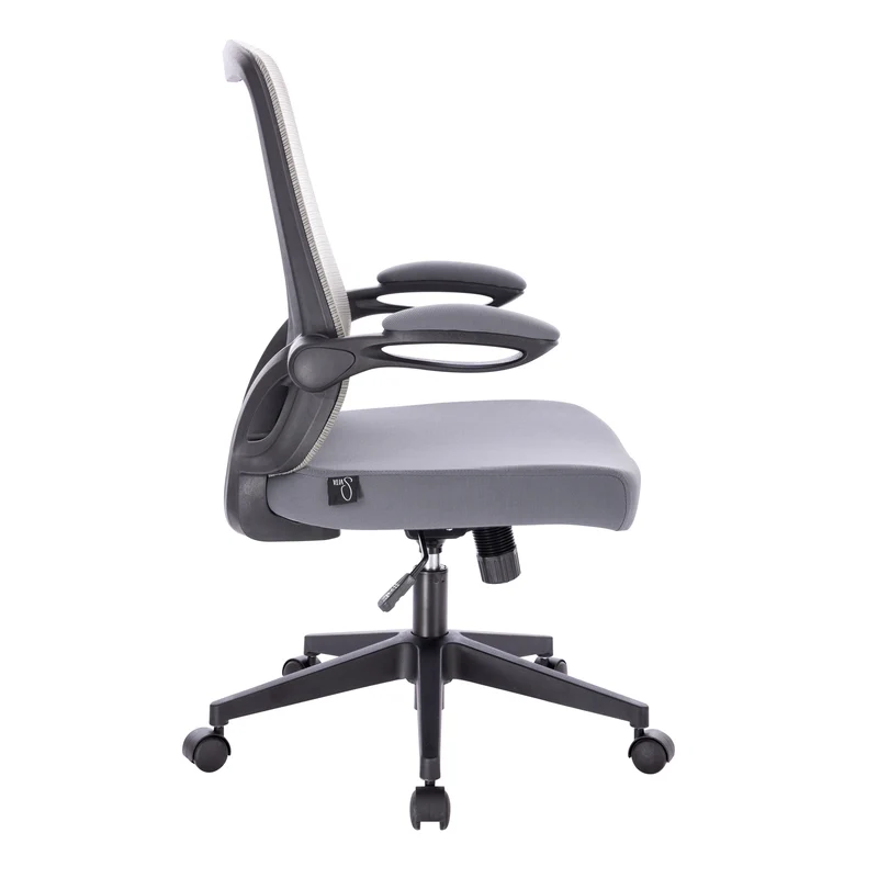 TOM Bürostuhl Schreibtischstuhl ergonomisch verstellbar Rollen Schwarz/Grau