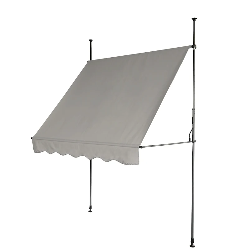 Klemmmarkise 280g/m² Balkon-Markise Vordach Sonnenschutz mit Handkurbel
