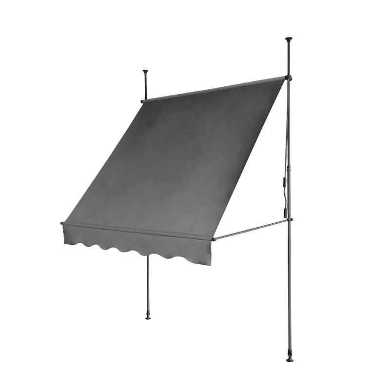 Klemmmarkise 280g/m² Balkon-Markise Vordach Sonnenschutz mit Handkurbel