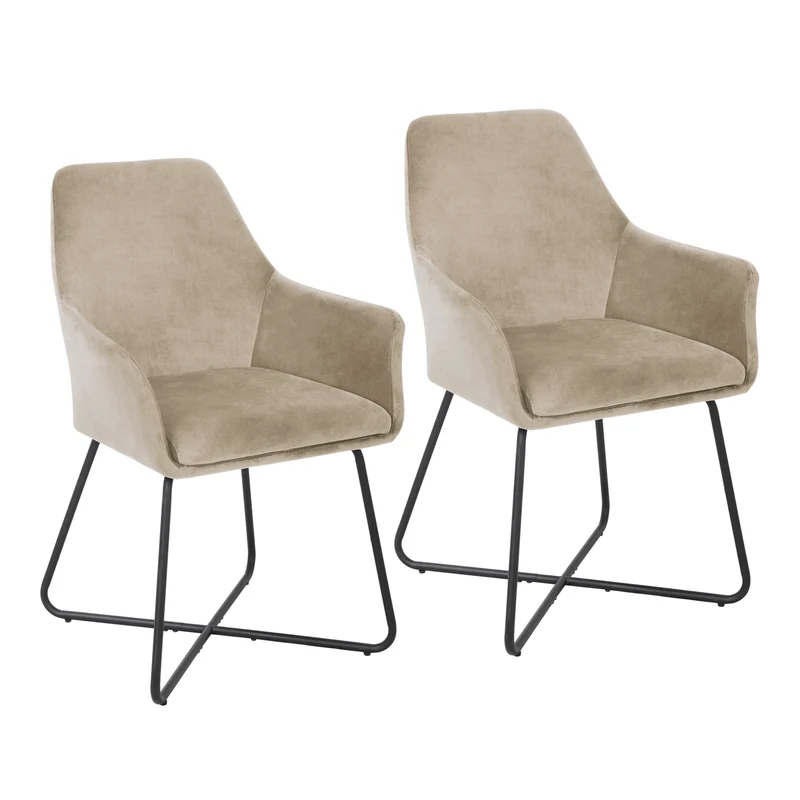 JOSIE Dining 2er Set Esszimmerstühle Sessel mit Armlehnen