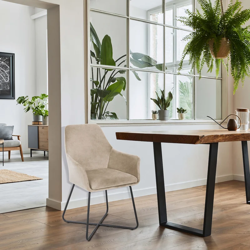 JOSIE Dining 2er Set Esszimmerstühle Sessel mit Armlehnen