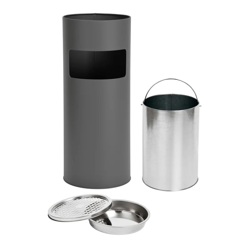 Standaschenbecher 30L Eimer Aschenbecher Müllleimer Ascher 60x25cm Sammler