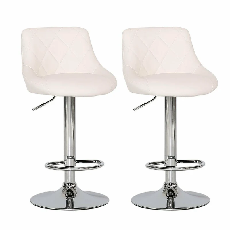 2er Set Barhocker Lounge Hocker Barstuhl Küchestuhl Tresenstuhl Cocktail weiß