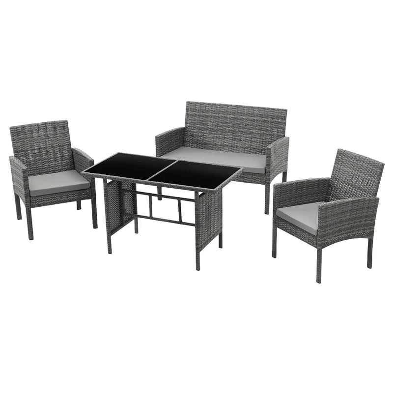 BROOKLYN XL Polyrattan Essgruppe Lounge Garnitur Gartenmöbel Set